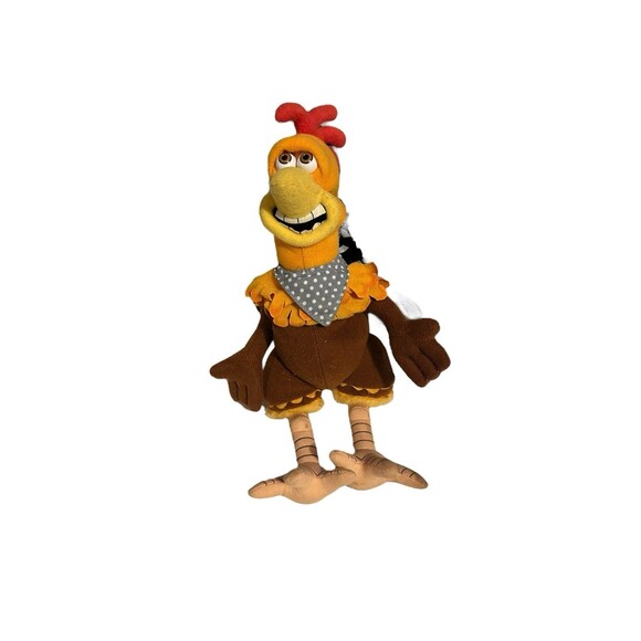 Vintage 2000 Chicken Run Plush Stuffed Toy Rocky Rooster 9" Playmates Dreamworks - Picture 1 of 5